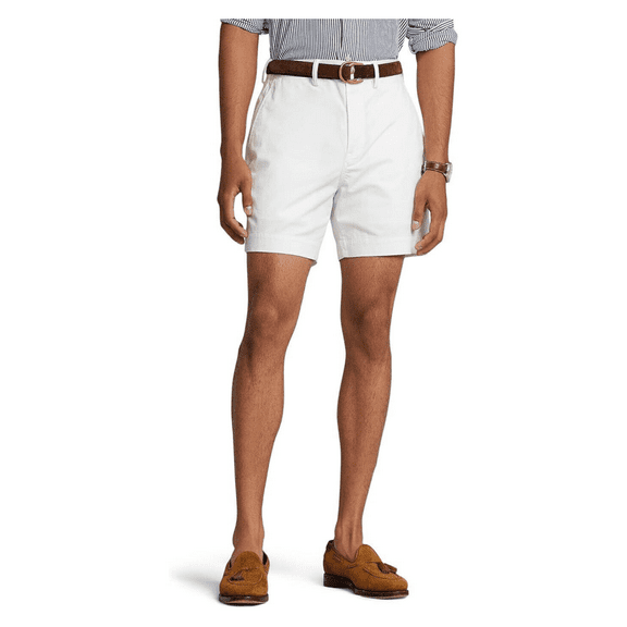 POLO RALPH LAUREN Classic Fit Bedford 6" Shorts Pure White 40 6
