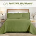 thumbnail image 5 of BNM 3 Piece Modern Cotton Blend Sage Bedspread Set, Full, 5 of 9