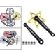 thumbnail image 3 of s de de bicicleta ligeros BCD de 130 mm, piezas de reparación de juego de individuales / dobles de aleación de aluminio un Pernos de oro Baoblaze Brazo de manivela de bicicleta, 3 of 7