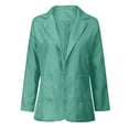 thumbnail image 3 of Patlollav Womens Blazers Windproof Coat Trench Coats Autumn Spring Jacket, 3 of 6