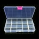 thumbnail image 3 of Fiudx Caja de Aparejos de Pesca, Almacenamiento Portátil, Diseño de 15 Compartimentos, Construcción de Plástico Duradero, Fácil de Limpiar, Tamaño Compacto, Ideal para Pescadores, 17,5 X 10,2 X 2,2 C, 3 of 5