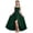 Dark Green, variant on AHTJRT Bridesmaid Dresses for Girls Ruffle Slit Satin Silk Flower Dress Sleeveless Spaghetti Straps Party Maxi Dresses White 16-17 Years