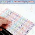 thumbnail image 5 of Piano Keyboard Stickers for 88/76/61/54/49/37 Keys Polyvinyl Chloride Letter Key Sticker Piano Notes Guide Removable for Beginners Learning Multicolor, 5 of 7