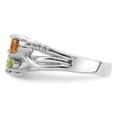 thumbnail image 4 of Finest Gold Sterling Silver Rhodium-Plated 1.09TW CI-PE-LSBT-WT Ring - Size 8, 4 of 6