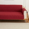 thumbnail image 4 of Dowbom Waterproof Couch Cover,1-Piece Quilted Sofa Cover for 3 Cushion Couch Furniture Protector Universal Non-slip Anti-Scratch thick Sofa Slipcover for Pets Cat Dog Kids-198x190cm(78"x74")-Burgundy, 4 of 8