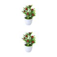 thumbnail image 4 of Guardoinrt Choose Favorite Colors Fake Potted Plants Designed For Any Room Artificial Plant Big Red Fruit 2Set, 4 of 6
