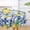 Lemon, variant on Blue Beach Rectangle Tablecloth 60 x 120 Inches, Coastal Sea Conch Coral Seahorse Starfish Decorative Dining Table Cloth, Spring Summer Seasonal Ocean Dinner Table Cover Picnic Party Decoration