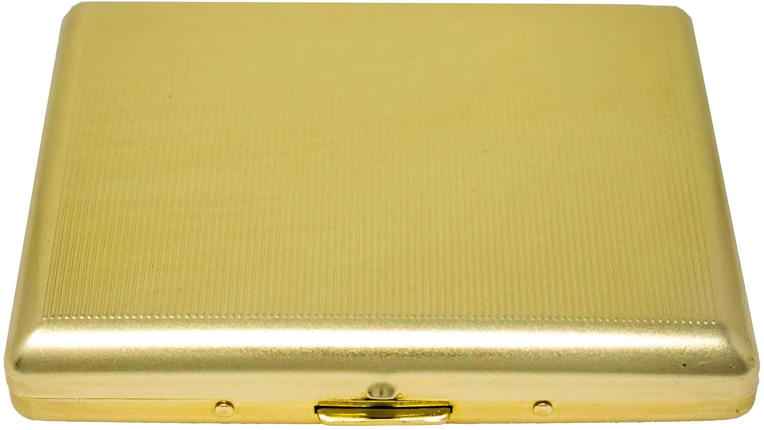 Set of 2 Metal-Plated 100s Cigarette Case & Stash Box (Gold Classic)