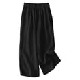 thumbnail image 6 of FAVIPT Kids 2 Piece Outfits Girls Summer Sleeveless Crewneck Linen Tank Tops Straight Wide Leg Pants Casual Solid Loose Sets Black,7 Years, 6 of 9