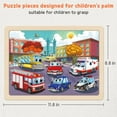 thumbnail image 4 of SYNARRY 4-in-1 Wooden Puzzle Set for Kids Ages 3-8 , Large Vehicle , 60 pcs Each, FSC Certified Jigsaw Puzzles, 4 of 8