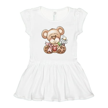 

Inktastic Teddy Bear Ladybug Daisy Flower Gift Toddler Girl Dress