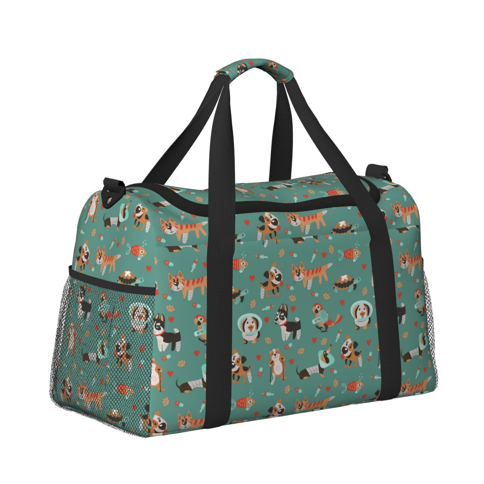 Fuzoiu Veterinary Clinics Print Travel Duffle Bag,Carry On Tote Bags,Duffel Bag,Sport Gym Bag, Hospital Bag for Labor and Delivery, Overnight Bag,Luggage Bag