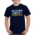 thumbnail image 5 of Scoops Ahoy Ice Cream Parlor - Starcourt Mall Hawkins Indiana Steve T Shirt - Medium - Navy, 5 of 6