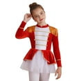 thumbnail image 4 of iEFiEL Kids Girls Halloween Circus Cosplay Costume Ballet Dance Tutu Dress Christmas Festival Mesh Leotard Dress Red 12, 4 of 7