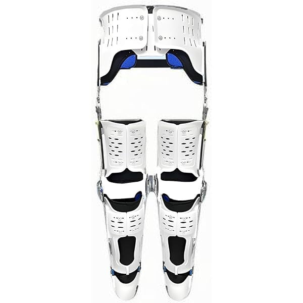 wonima44 Hip Orthosis Knee Immobilizer Foot Rehabilitation Brace, Breathable & Comfortable Easy to Put on and Take off Hip-Knee-Ankle-Foot Orthosis with Walking Boot