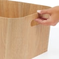 thumbnail image 3 of mDesign Wood Print 16" Long Kitchen Bin Box w/ Handles - 6 Pack - Natural, 3 of 8