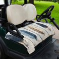 thumbnail image 2 of Golf Cart Seat Covers for 2 Seater,Farmhouse Feather Microfiber Cart Seat Towel Blanket,Watercolor Vintage Wooden Grain Absorbent Breathable Non Slip Bench Seats Protector for Golf Course 51"x31", 2 of 9