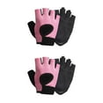 thumbnail image 3 of Yuarrent 1 par de guantes deportivos para pesca al aire libre, mitones de medio dedo, cómodos, antideslizantes, para montar, para mujeres y hombres, Rosa L 2piezas Yuarrent CBP437769, 3 of 6