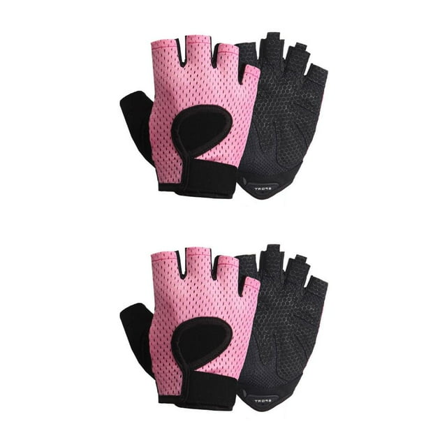 Guantes deportivos Advancent medio dedo absorción de impacto Rosa M