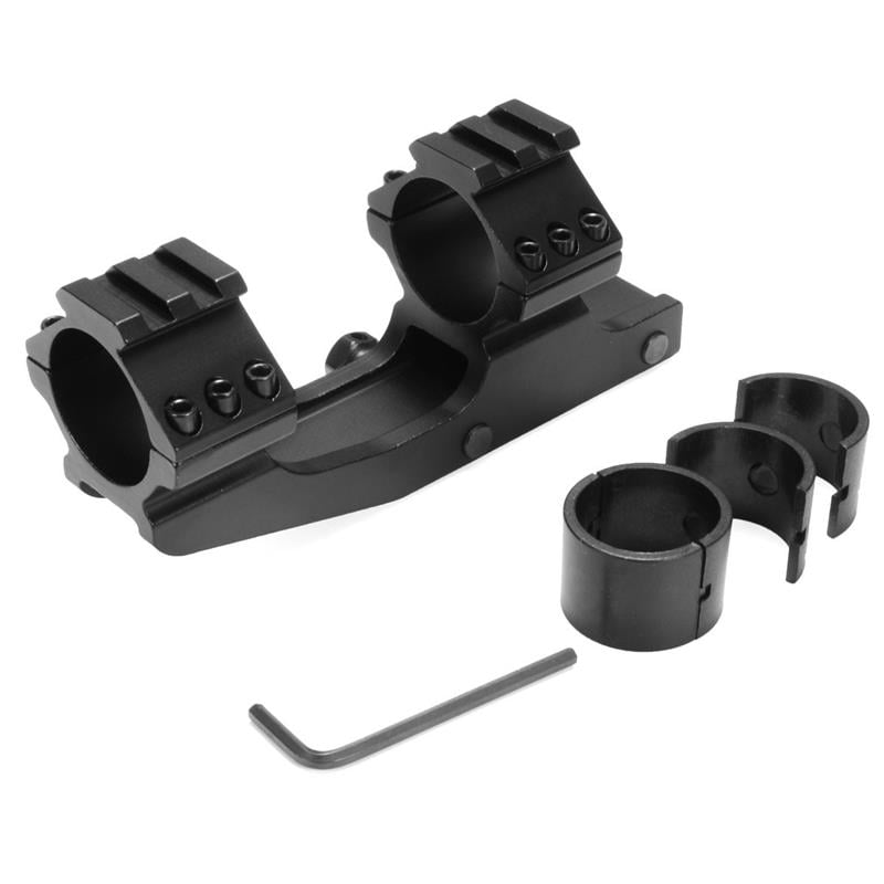 1"/25.4mm Cantilever Flat Top Scope Mount w/ Dual Rings Picatiiny Rail for Rifle 