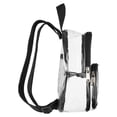 thumbnail image 3 of BAGedge Unisex Clear PVC Mini Backpack, Clear, 3 of 4