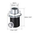 thumbnail image 2 of Uxcell Metal Cable Glands Cord Grips Screw Lock for Wiring Ceiling Lamp Black 6 Pack, 2 of 5