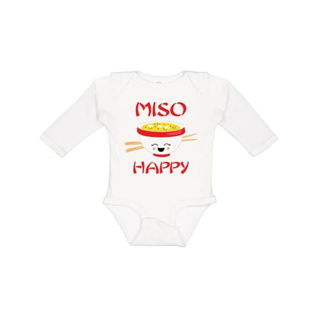 

Inktastic Kawaii Miso Happy Boys or Girls Long Sleeve Baby Bodysuit