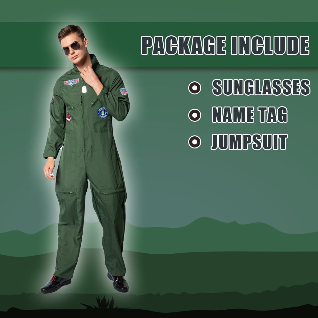 Men's Air Force Fighter Pilot Costume Adult/Kid Flight Suit