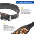 thumbnail image 4 of RESISTANCE Handcrafted Argentinian Leather Dog Collar with Floral Design, 4 of 8
