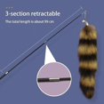 thumbnail image 4 of Funny Cat Plush Tail Teaser Wand Toy Kitten Cat Exercise Playing Accessories Simulation Fox Tail Fur Interactive Supplies, 4 of 5