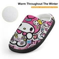 thumbnail image 4 of Kids Slippers Kuromi And My Melody House Slippers Warm Soft Plush Slipper Anti-Slip Winter Fluffy House Shoes for Boys Girls, 4 of 7