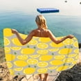 thumbnail image 6 of Fnyoxu 30x60 Inch Microfiber Beach Towel - 350gsm Quick Dry & Sand-Free Design, Oversized Lightweight Travel Towel for Family, Pool, Beach & Camping, Lemon Pattern, 6 of 6