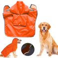 thumbnail image 2 of Barhoo Lightweight Hooded Dog Raincoat with Reflective Stripes, Adjustable Poncho Jacket for Large, Medium, and Small Dogs, Includes Storage Pocket for Easy Travel and Weather Protection, 2 of 9