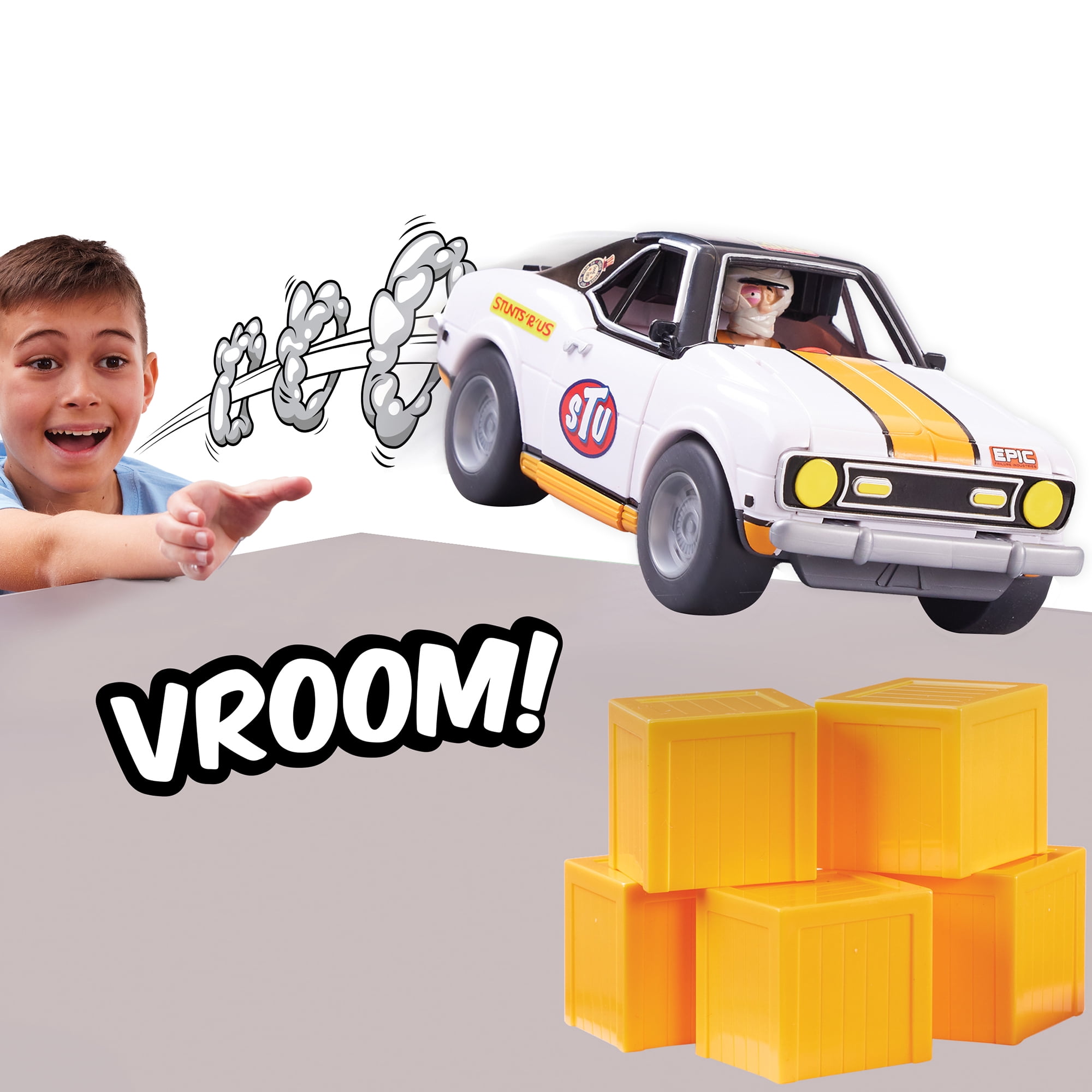 Stuntman Stu - Race Ace Stunt Car Play Vehicle by Playmates Toys