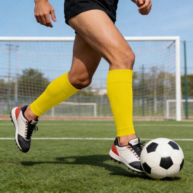 Manchons de Compression Protection Sportive Unifiée pour Adultes et Enfants Bas Mi-Mollet Absorbant la Sueur Légers Décontractés