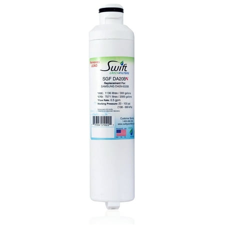 

Swift Green Filters SGF-DA20B Rx Pharmaceutical Replacement for Samsung DA29-0020B Refrigerators Water Filters(Pack of1)