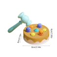 thumbnail image 3 of Cake Shaped Whack A Mouse Game Toy, Plastic Early Educational Hammering Toy, Hand-Eye Coordination Training Parent-Interactive Toy for Toddlers Boys Girls 1 to 3 Years Old, 3 of 6