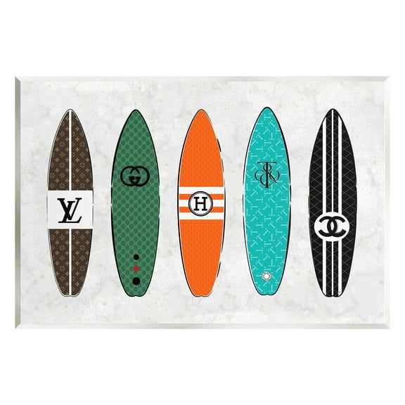 Stupell Industries Nautical Glam Surfboards Beauty & Fashion Painting Unframed Art Print Wall Art, 15 x 10