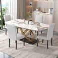 thumbnail image 2 of VECELO Set of 6 Upholstered Dining Chairs, Modern Parsons Chairs with Solid Back, Kitchen Side Chair for Dining Room Living Room, Beige, 2 of 11