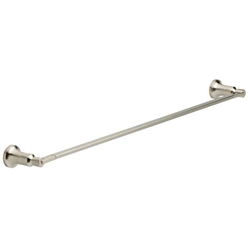 Delta Alux Satin Nickel Single Towel Bar (Common: 18-in; Actual: 22.9528-in)