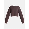 thumbnail image 5 of No Boundaries Mineral Wash Off the Shoulder Sweatshirt, Women's XXS-XXL, 5 of 6