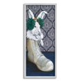 thumbnail image 4 of Stupell Industries White Rabbit Fluffy Boot Mosaic Pattern Wallpaper Painting Gray Framed Art Print Wall Art, Design by Kamdon Kreations, 4 of 5