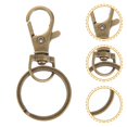 thumbnail image 2 of 60pcs Bag Buckle Metal Key Rings DIY Keychain Accessories Zinc Alloy Keyring Buckle (Bronze), 2 of 3