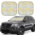 thumbnail image 2 of Uemuo Boho Printed 2 PCS Car Windshield Sun Shade, Auto Sun Heat and UV Rays Blocker, Foldable Automotive Front Window Sunshade Protector, 2 of 7