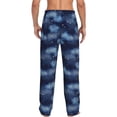 thumbnail image 3 of Uemuo Starry Sky Pattern Men's Wide Leg Palazzo Lounge Pants with Pockets Light Weight Loose Comfy Casual Pajama Pants-Small, 3 of 9