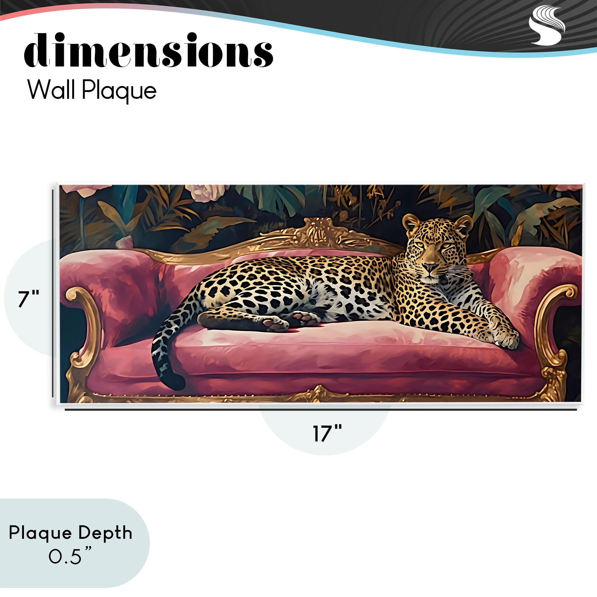 Stupell Industries Regal Relaxation Leopard on Pink Wall Plaque Art, design by Creative Studio