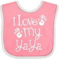 thumbnail image 3 of Inktastic I Love My Yaya Grandchild Boys or Girls Baby Bib, 3 of 4