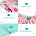 thumbnail image 4 of Aideaone Girls Pajamas Sets 3 Piece Short Sleeve Shirt Top Pants Shorts with Pockets Sleepwear 7-14 Years, 4 of 5
