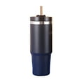 thumbnail image 1 of 30oz Insulated Cup with Lid and Straw Reusable 304 Stainless Steel Water Bottle Iced Coffee Bear Travel Mug for Car Gym Fitness, 1 of 8