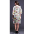 thumbnail image 4 of Bimba Flower Short Caftan Midi Dress Beach Swimwear Cover up WomensÂ&nbsp;Kaftan-4X-5X, 4 of 5